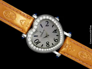 Corum Heartbeat Ladies Luxury Heart Shaped Watch with Tag - Stainless Steel & Diamonds