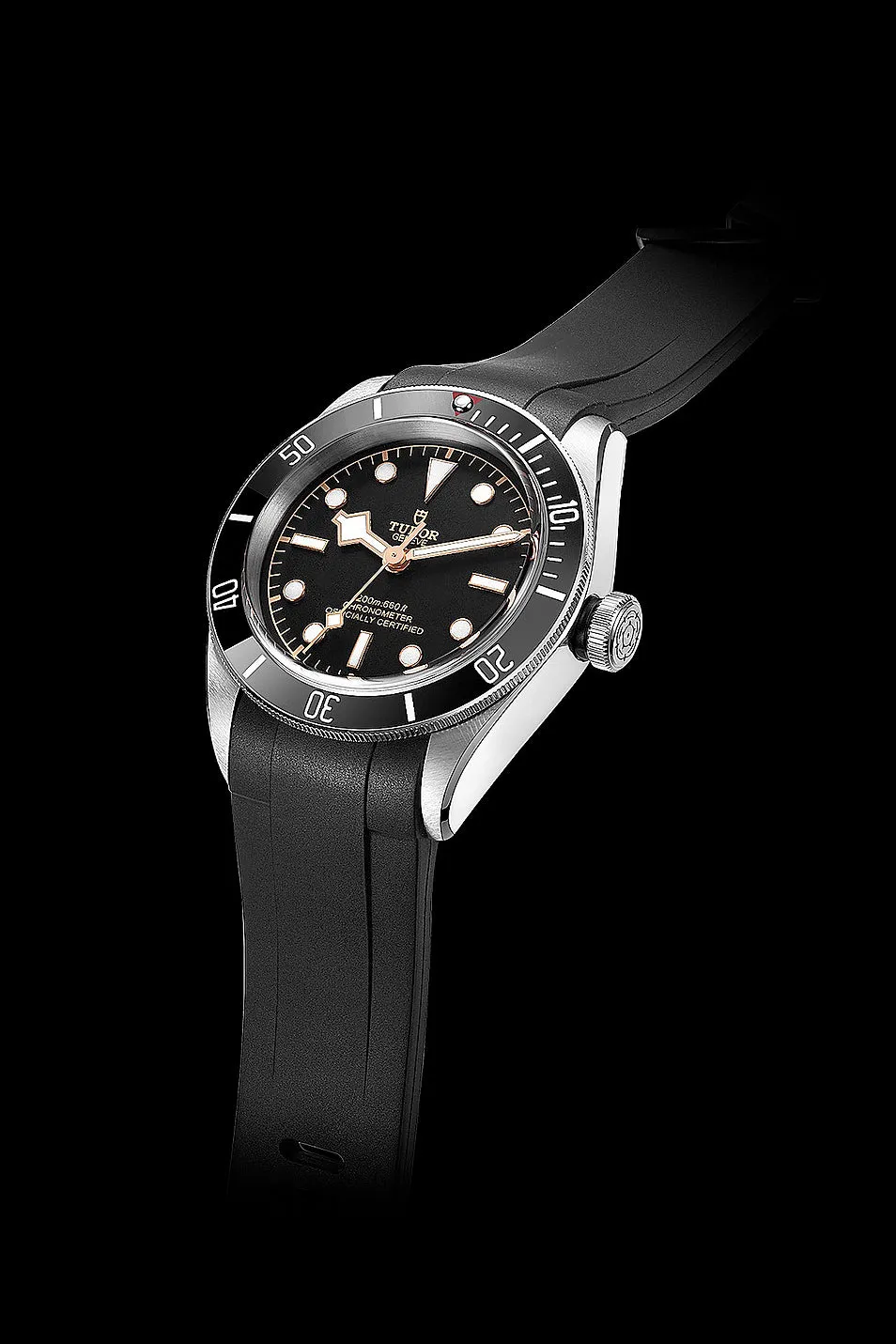 CRAFTER BLUE TD01 Rubber Watch Strap for Tudor Black Bay Series – BLACK
