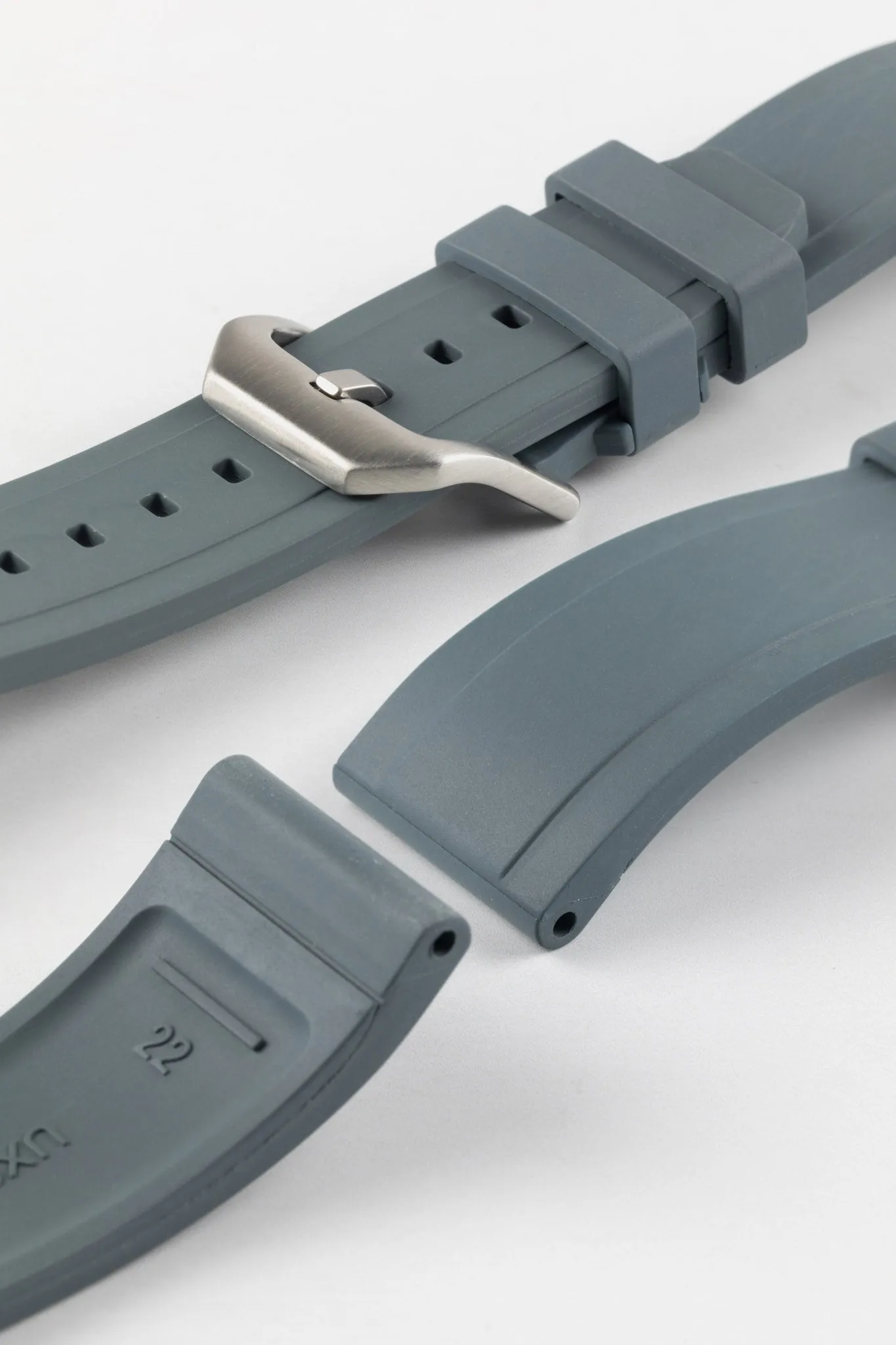 CRAFTER BLUE UX03 Grey FKM Rubber Watch Strap