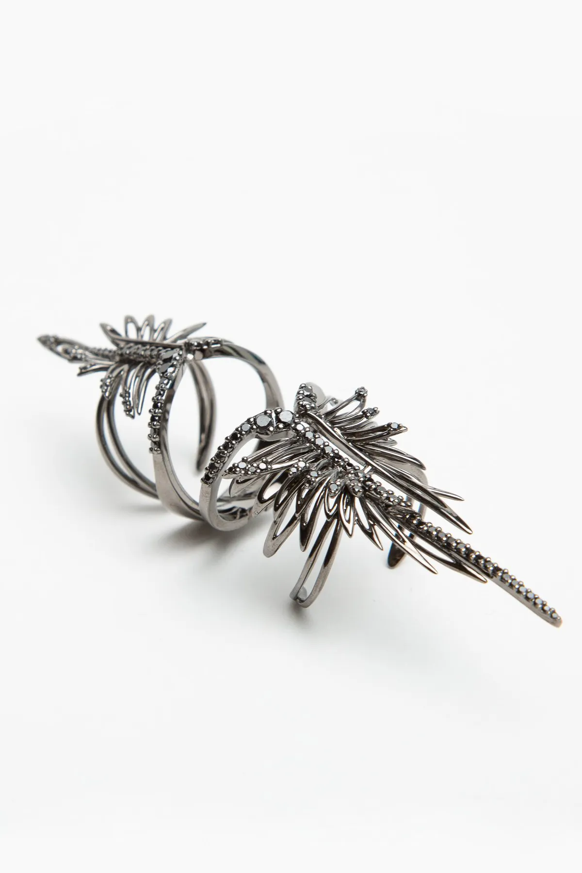 CRISTINA ORTIZ | BLACK DIAMOND DOUBLE WINGED RING