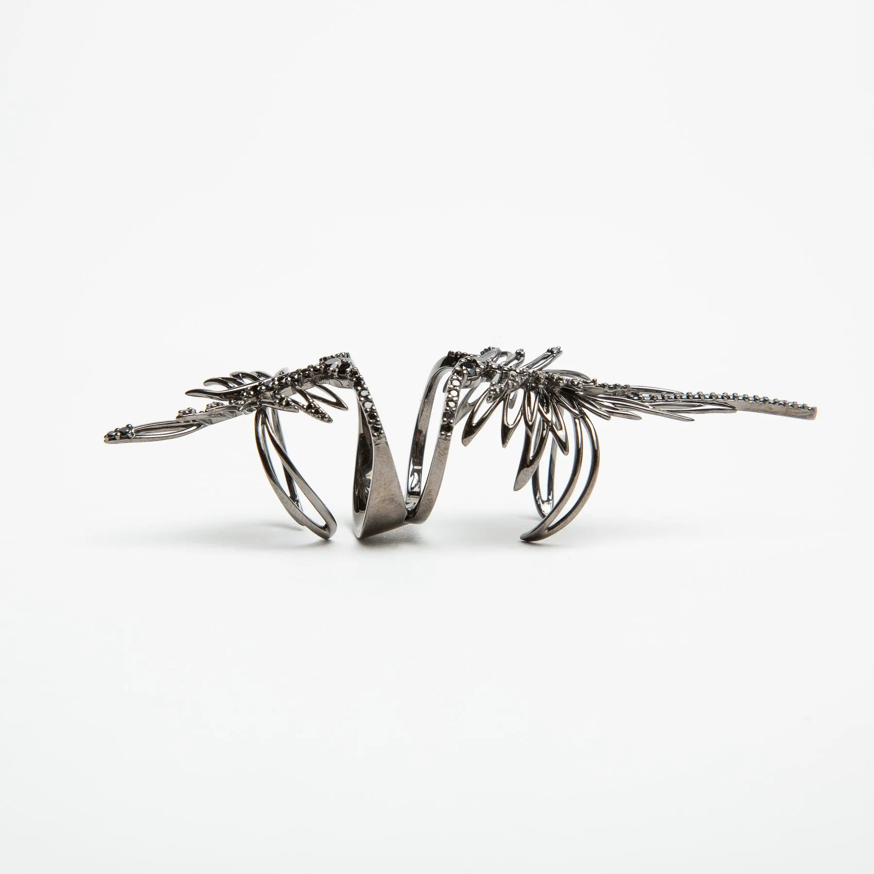 CRISTINA ORTIZ | BLACK DIAMOND DOUBLE WINGED RING