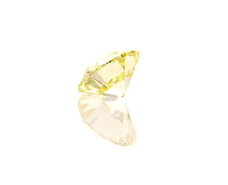 Diamond Natural Fancy Yellow Color Round Cut Loose 0.80 CT VVS2 GIA Certified
