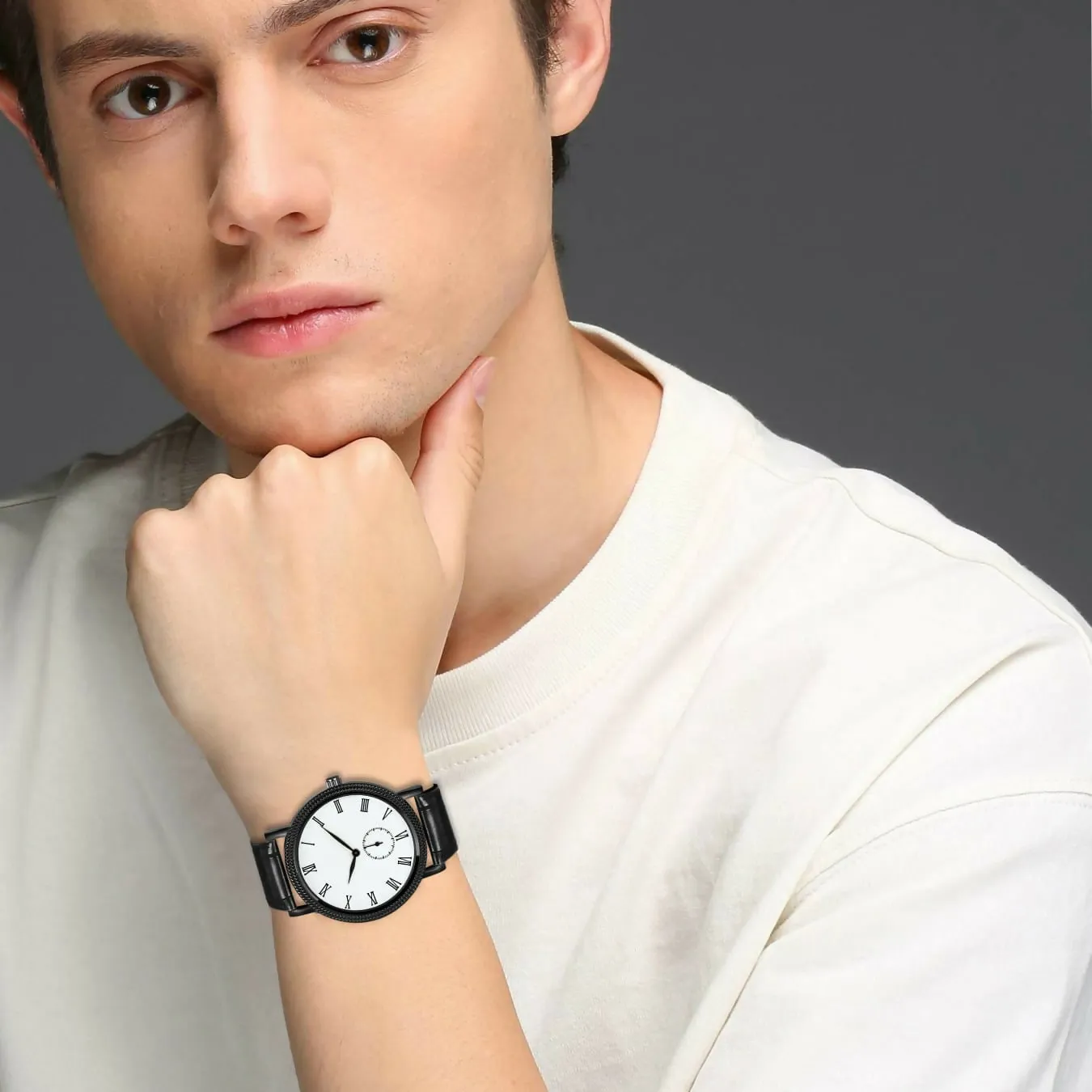 Elegant Black Lorem Chronograph Watch –LR163