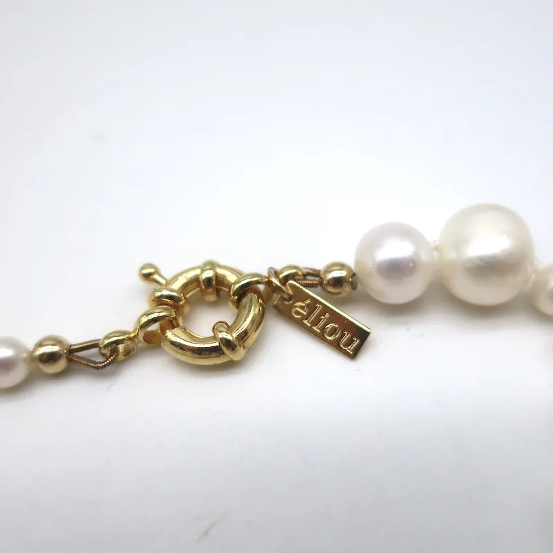 Eliou Este Freshwater Pearl Necklace 14k Gold-Plated Brass NEW