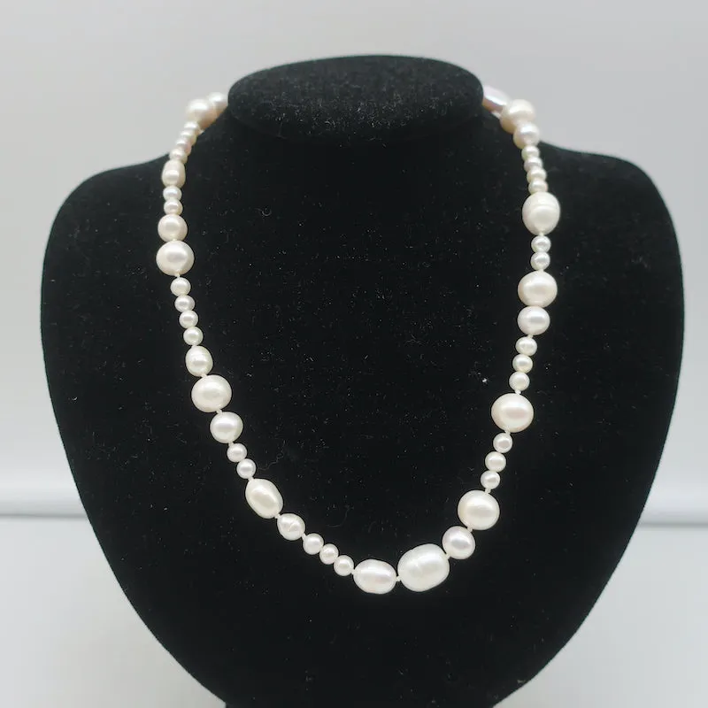 Eliou Este Freshwater Pearl Necklace 14k Gold-Plated Brass NEW