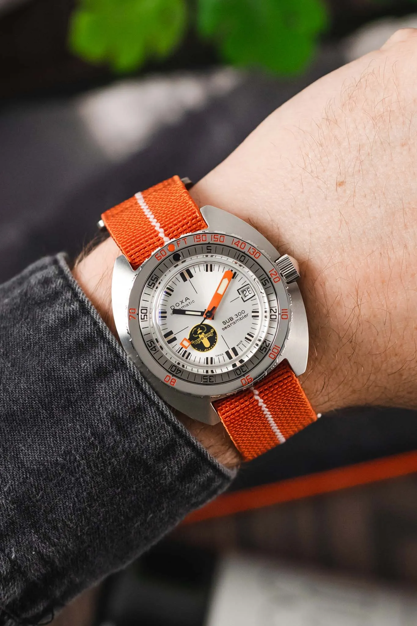 Erika's Originals ORANGE MN™ Strap with LUMED Centerline - BRUSHED Hardware