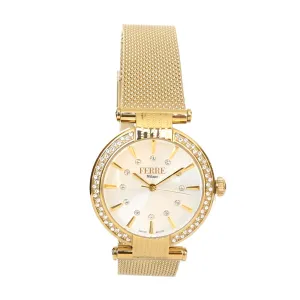Ferre Milano Ladies Watch Full Stainless Steel Case with Yellow Gold Plated