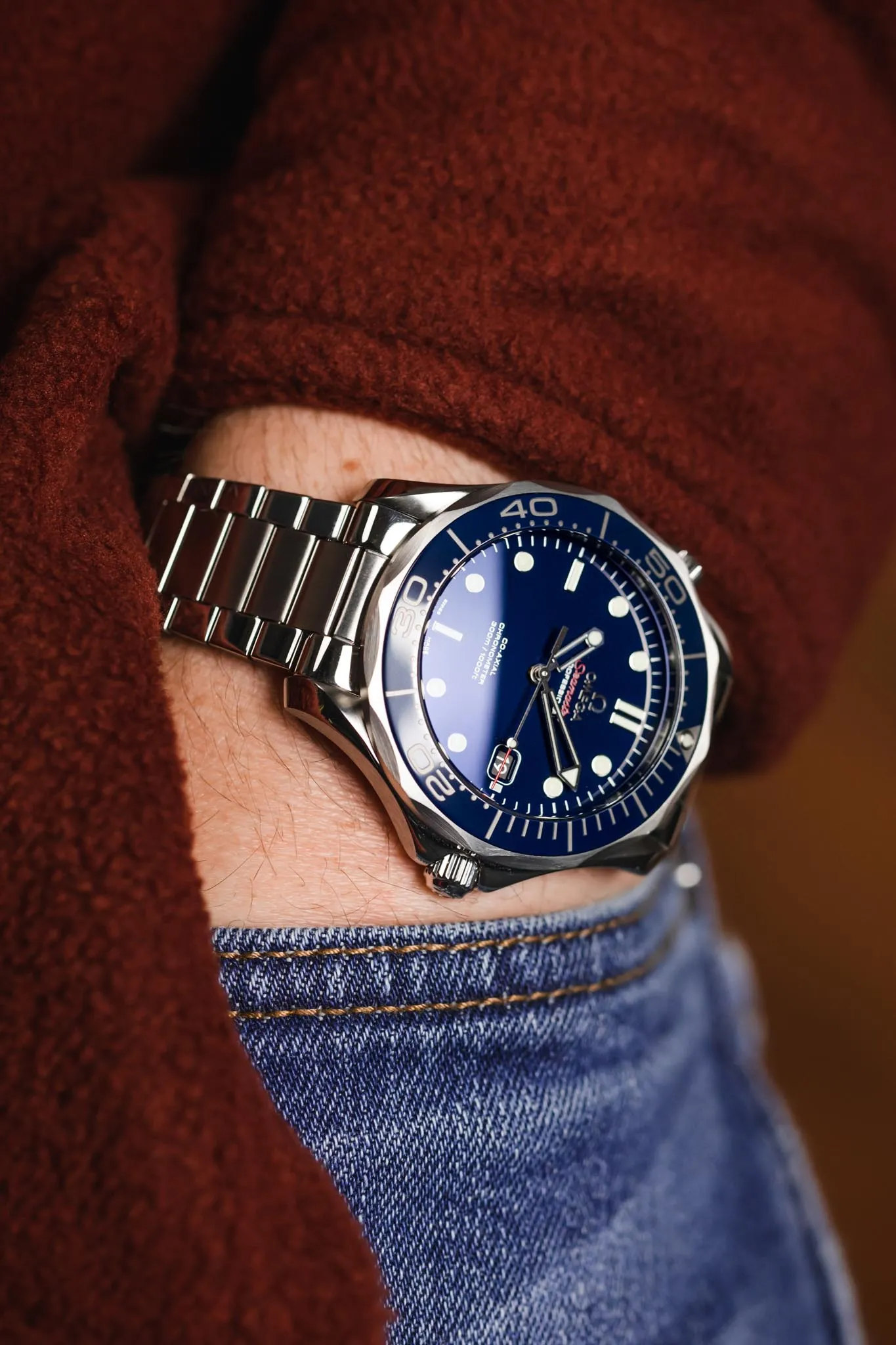 Forstner FLAT LINK Stainless Steel Watch Bracelet for OMEGA Seamaster - POLISHED/BRUSHED