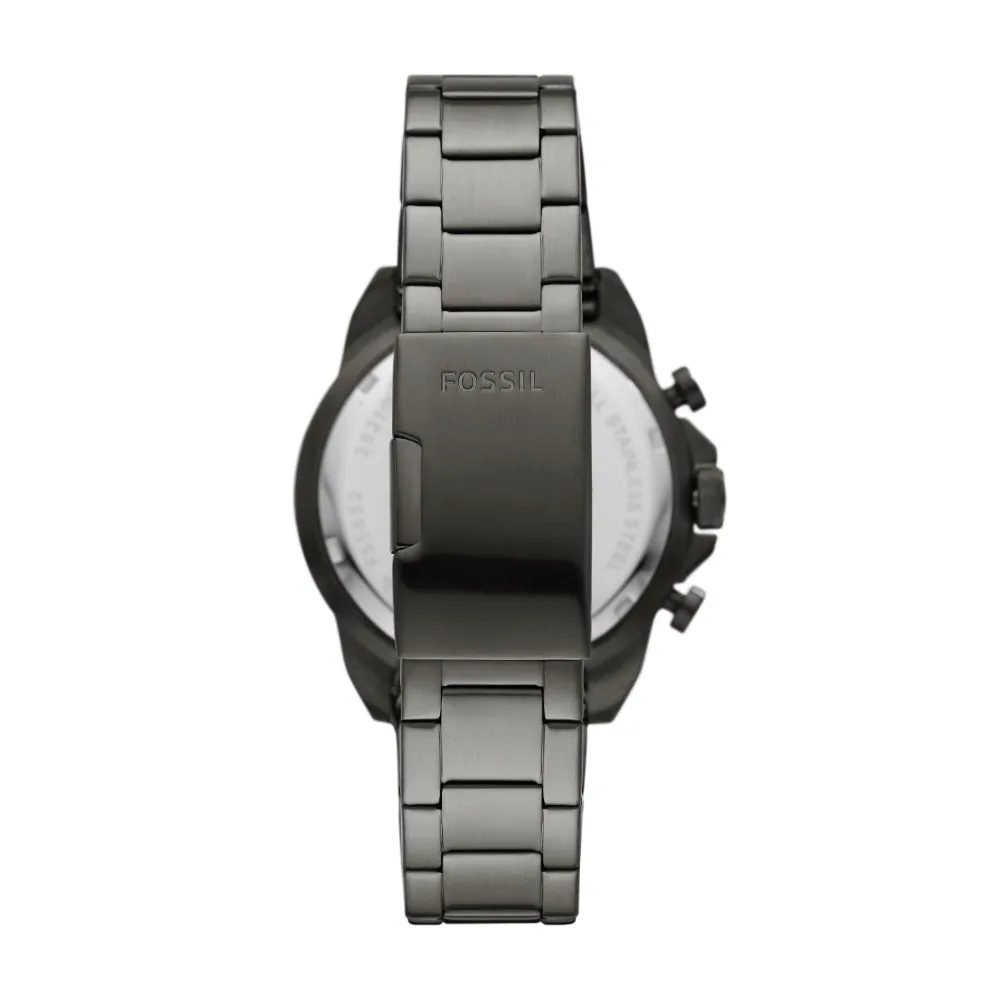 Fossil Bronson Chronograph 44mm Smoke Stainless Steel Men's Watch