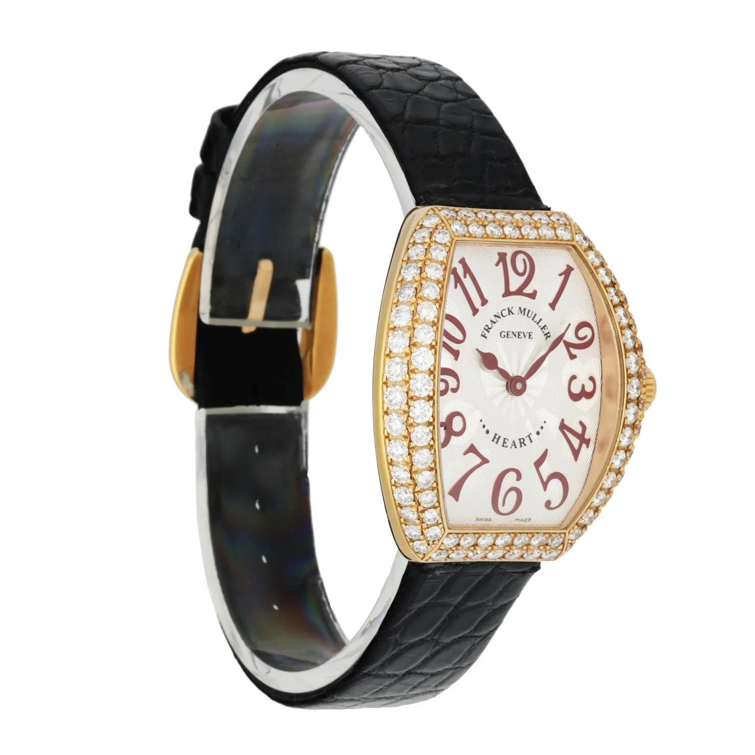 Franck Muller Heart To Heart 5002L QZ D2 18K Yellow Gold Diamonds Women's Watch