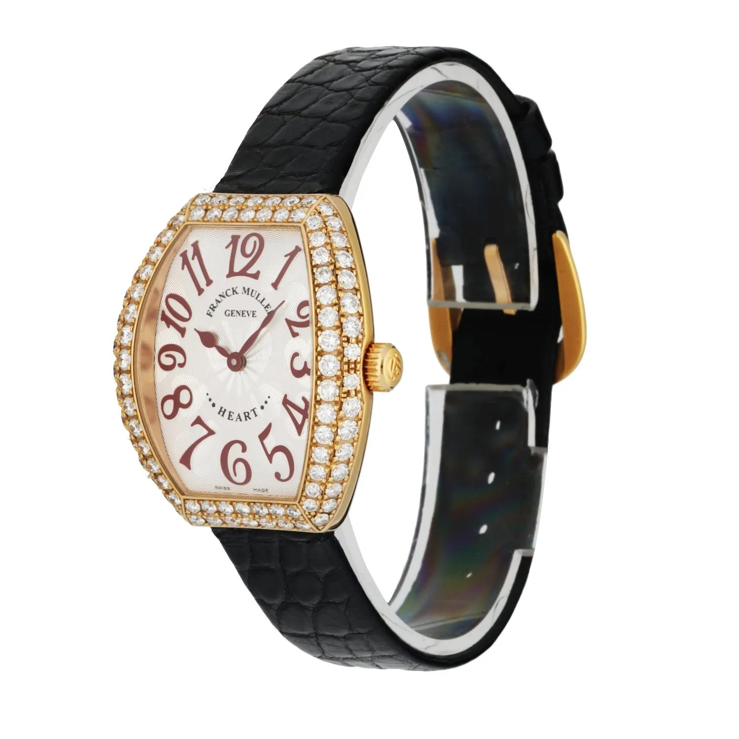 Franck Muller Heart To Heart 5002L QZ D2 18K Yellow Gold Diamonds Women's Watch