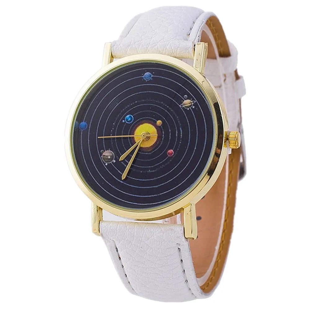 Galaxy Orbit Leather Watch