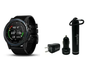 Garmin Descent MK1 Sapphire Dive Watch GPS Computer w/ Wearable4U Power Bundle