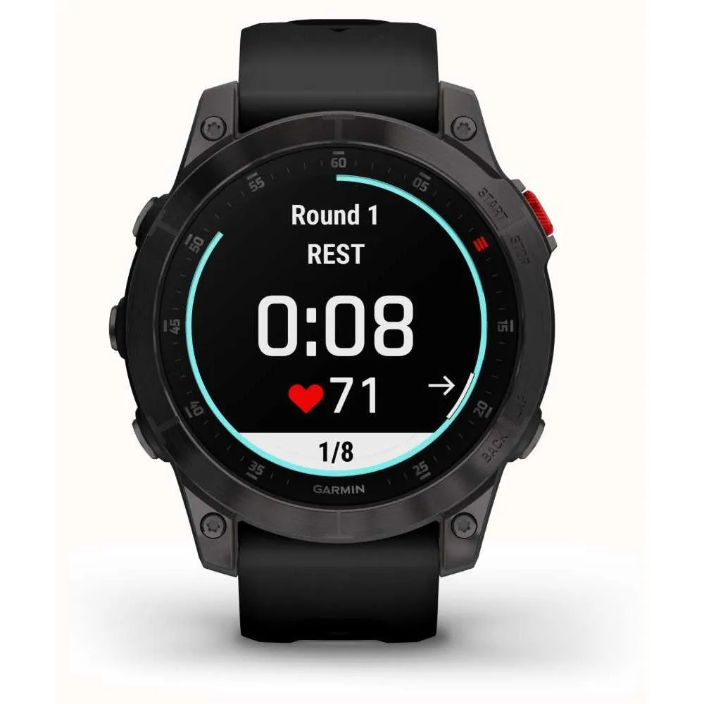 Garmin Epix Gen 2 Black, Carbon Gray DLC TI with Silicone Band