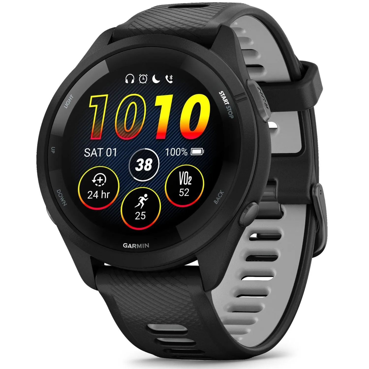 Garmin Forerunner 265 GPS Smartwatch - 46mm   Charging Dock   Dust Cover Bundle