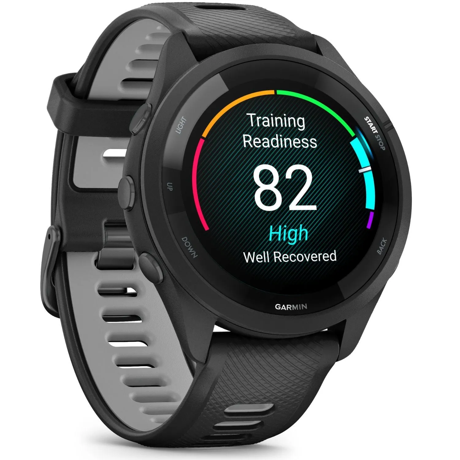 Garmin Forerunner 265 GPS Smartwatch - 46mm   Charging Dock   Dust Cover Bundle