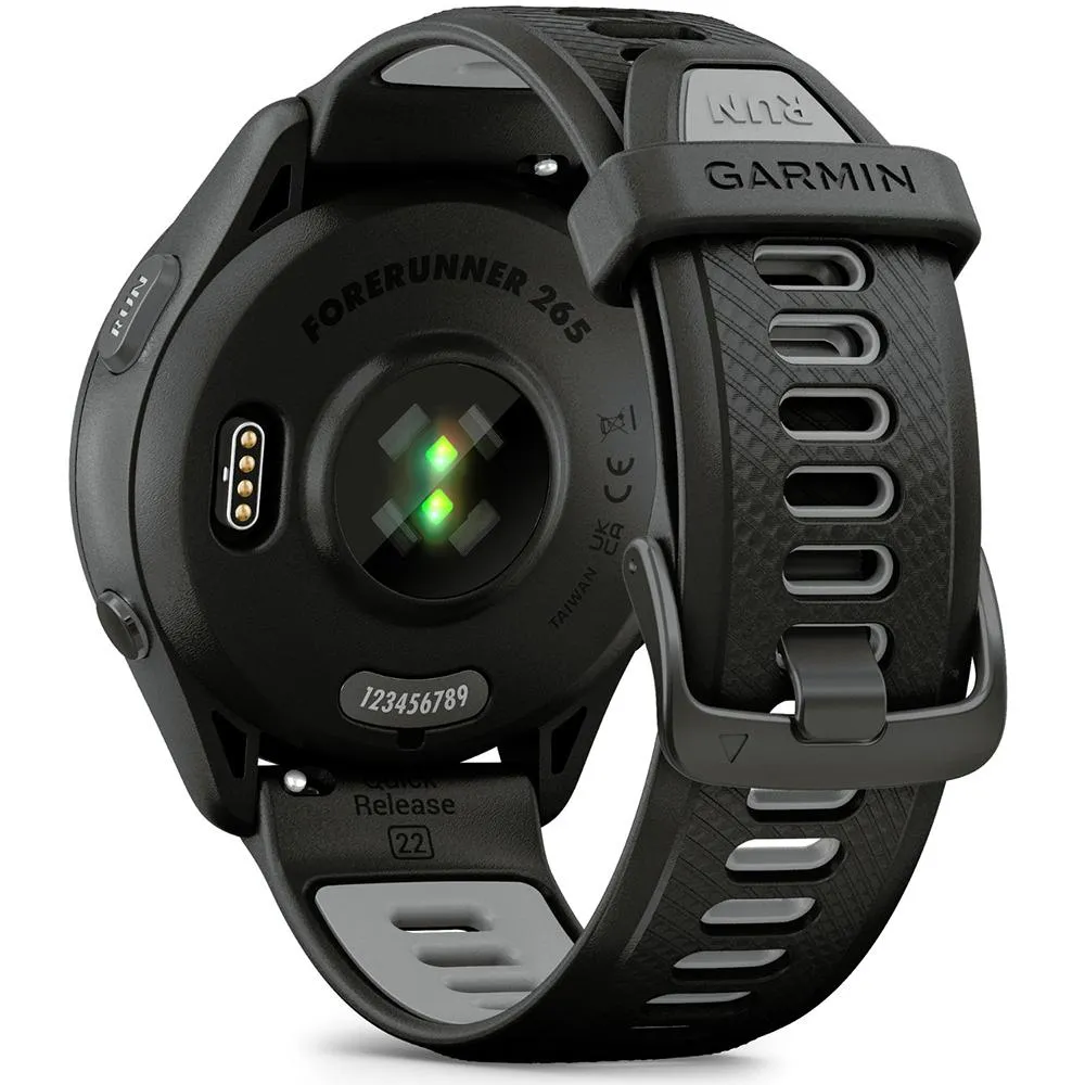 Garmin Forerunner 265 GPS Smartwatch Black/Powder Gray with 2 Year Warranty