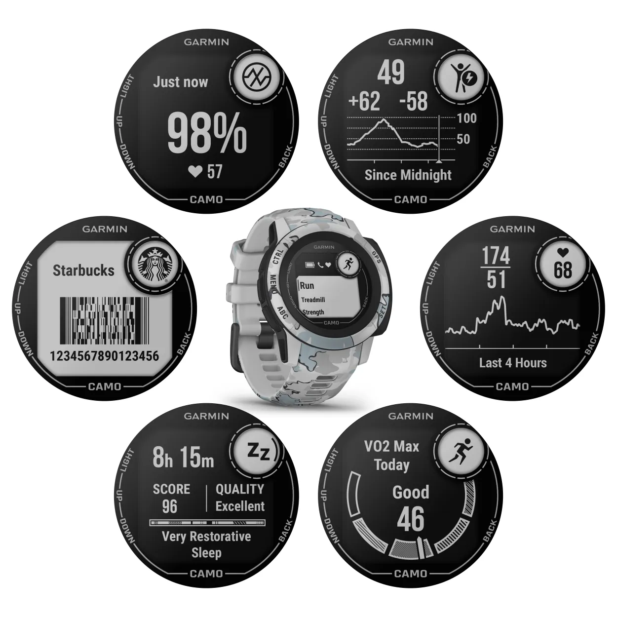 Garmin Instinct 2 GPS Rugged Outdoor Smartwatch with Wearable4U Power Bundle