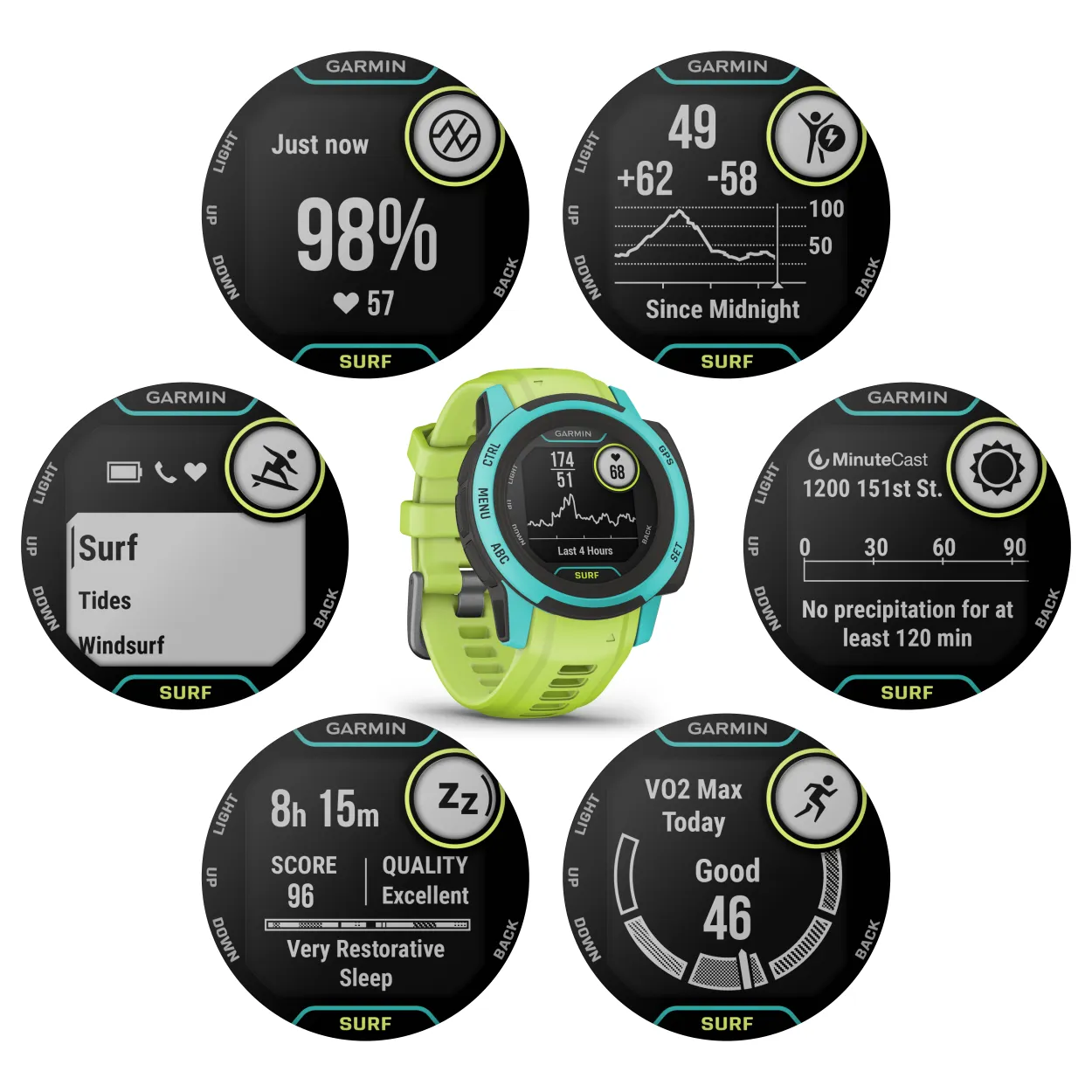 Garmin Instinct 2 GPS Rugged Outdoor Smartwatch with Wearable4U Power Bundle