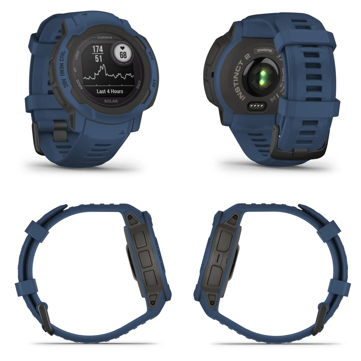 Garmin Instinct 2/2S GPS Rugged Outdoor Smartwatch with Wearable4U Black EarBuds Bundle