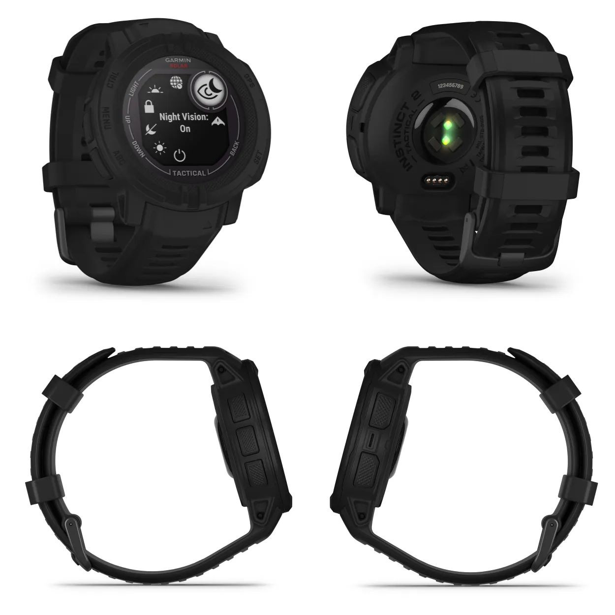 Garmin Instinct 2/2S GPS Rugged Outdoor Smartwatch with Wearable4U Black EarBuds Bundle