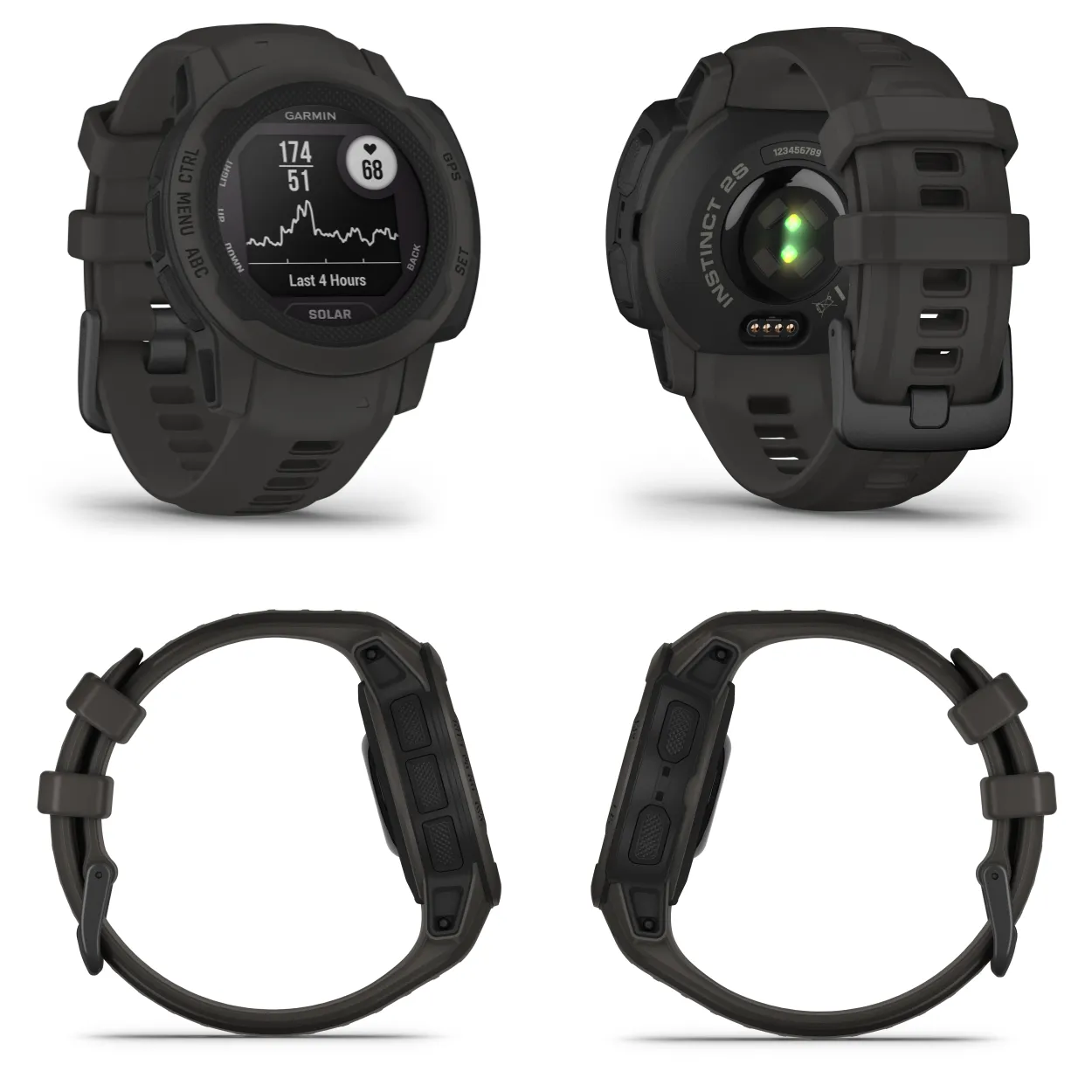 Garmin Instinct 2/2S GPS Rugged Outdoor Smartwatch with Wearable4U Black EarBuds Bundle