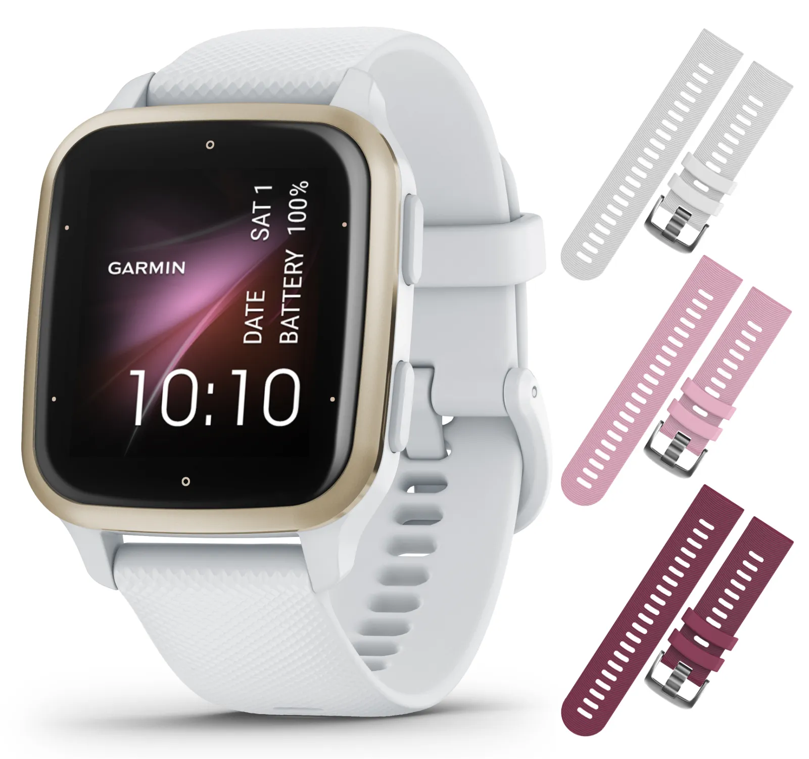 Garmin Venu Sq 2 GPS Smartwatch, All-Day Monitoring, Long-Lasting Battery Life, AMOLED Display, Black/Slate with Wearable4U Straps Bundle