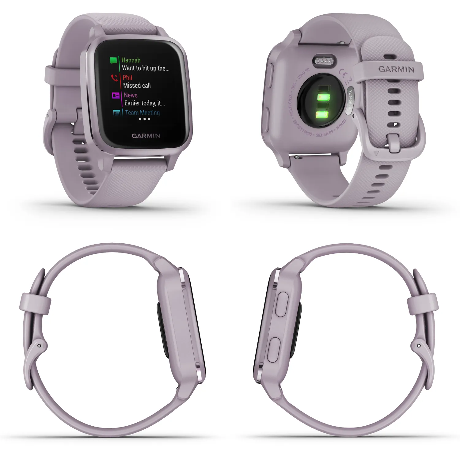 Garmin Venu Sq GPS Best Multisport Fitness Smartwatch with Wearable4U Power Bank Bundle
