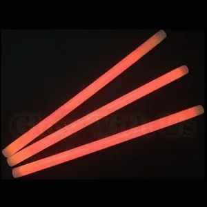 Glow Sticks Bulk Wholesale, 100 12” Orange Industrial Grade Jumbo Light Sticks, Bright Color, Glow 14 Hrs, Safety Glow Stick w/ 3-year Shelf Life, Ideal for Camping & Emergency, GlowWithUs Brand