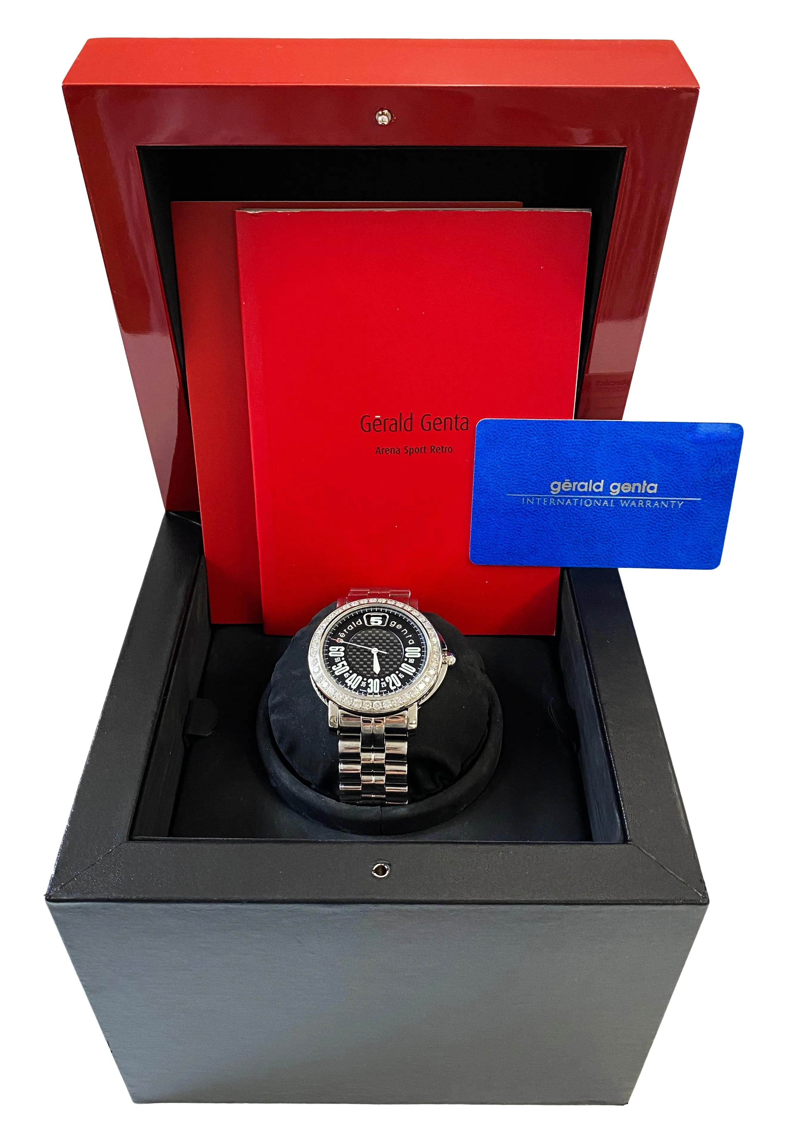 Gérald Genta Retro Sport RSP.X.10 Diamonds Dial Mens Watch Box Papers
