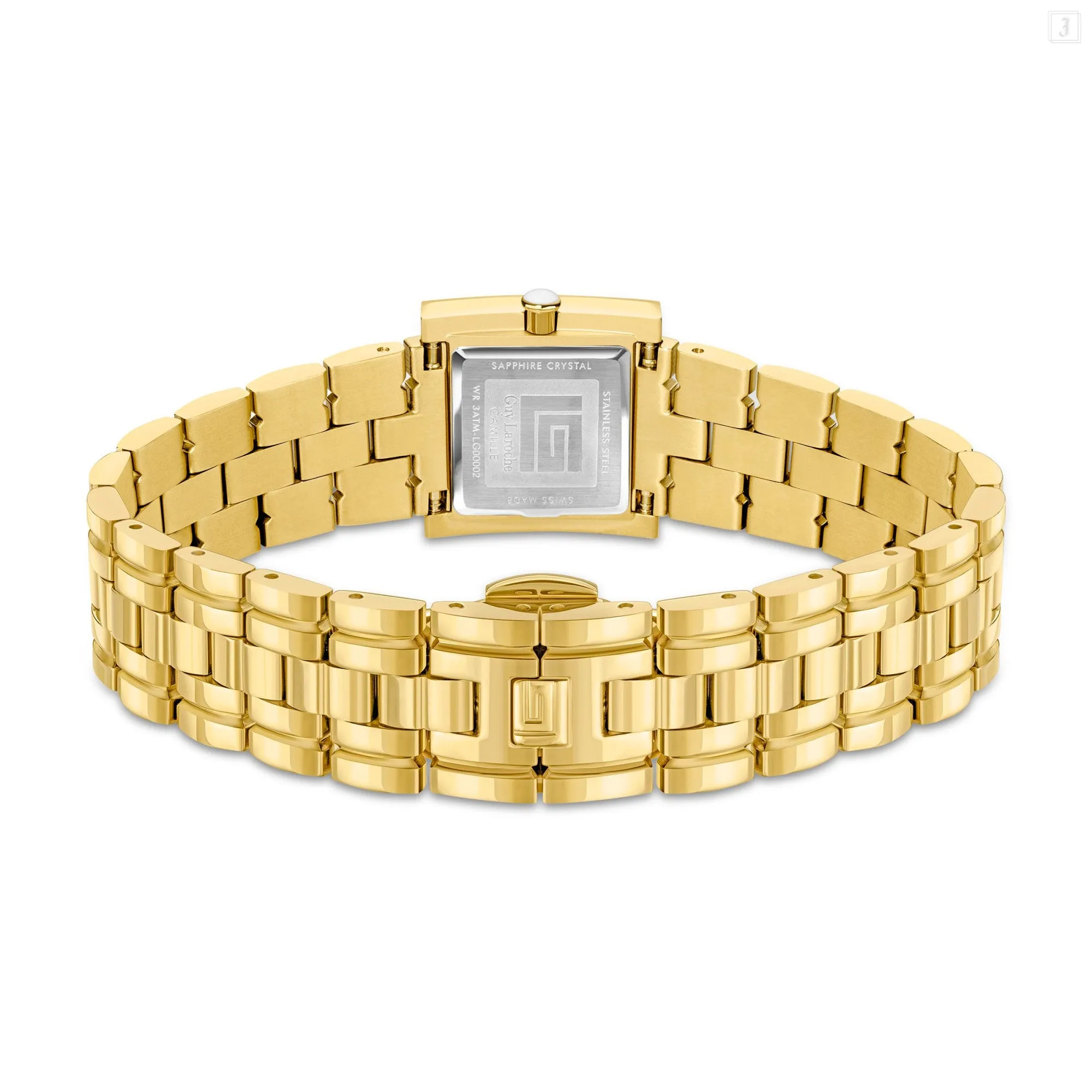 Guy Laroche Camille Ladies White MOP Dial Gold Plated Watch