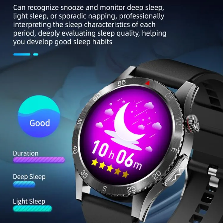 H9 1.43 inch Silicone Strap ECG Smart Watch Supports Bluetooth Calls/Smart Voice Assistant(Red)