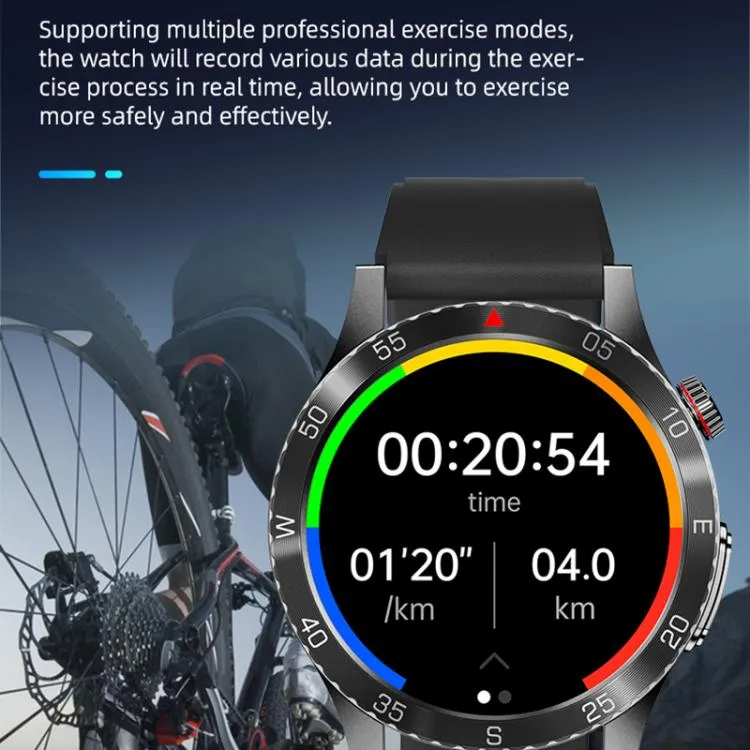 H9 1.43 inch Silicone Strap ECG Smart Watch Supports Bluetooth Calls/Smart Voice Assistant(Red)