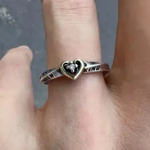 Heart Cross Accent Ring
