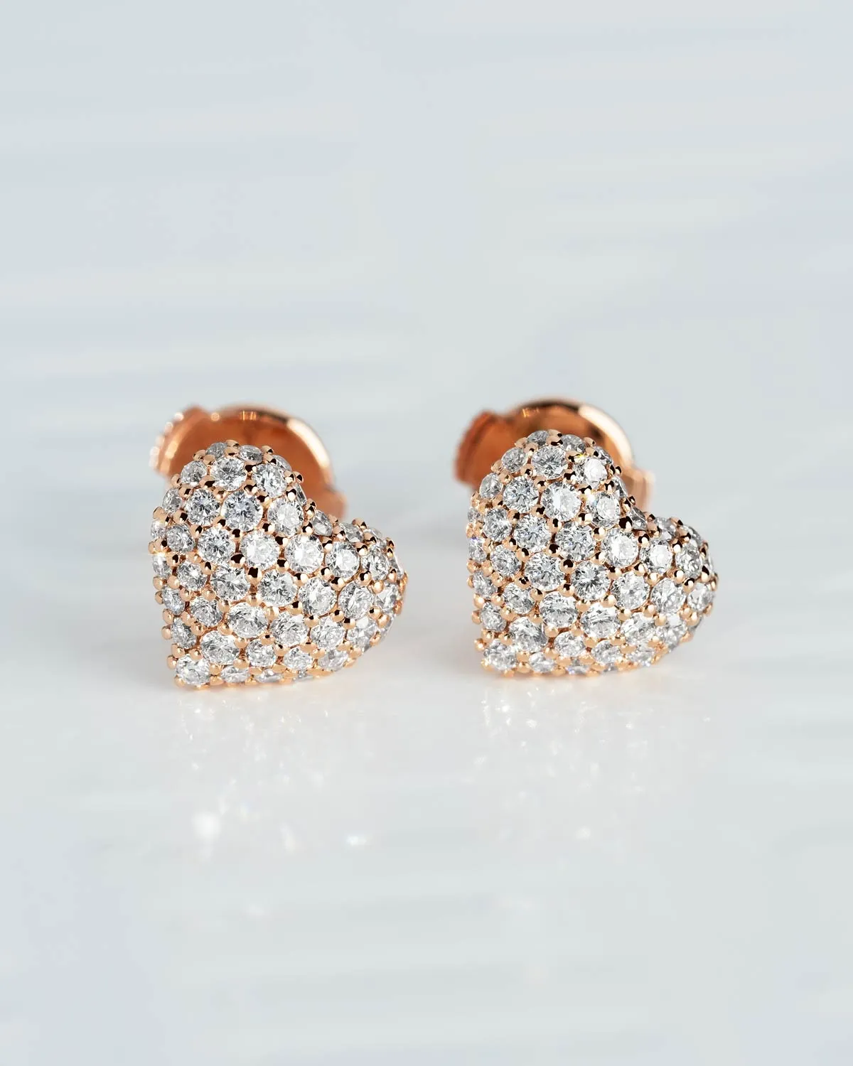 Heart Earrings Pavé