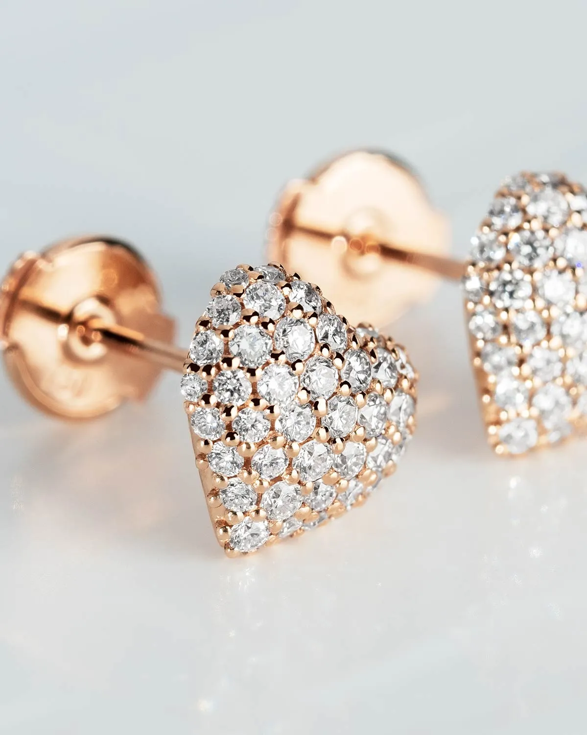 Heart Earrings Pavé