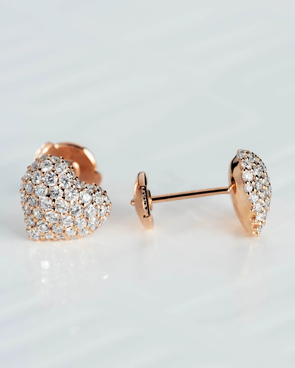 Heart Earrings Pavé
