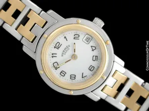 Hermes Ladies Clipper 2-Tone Quartz Watch - Stainless Steel & 18K Gold Plated