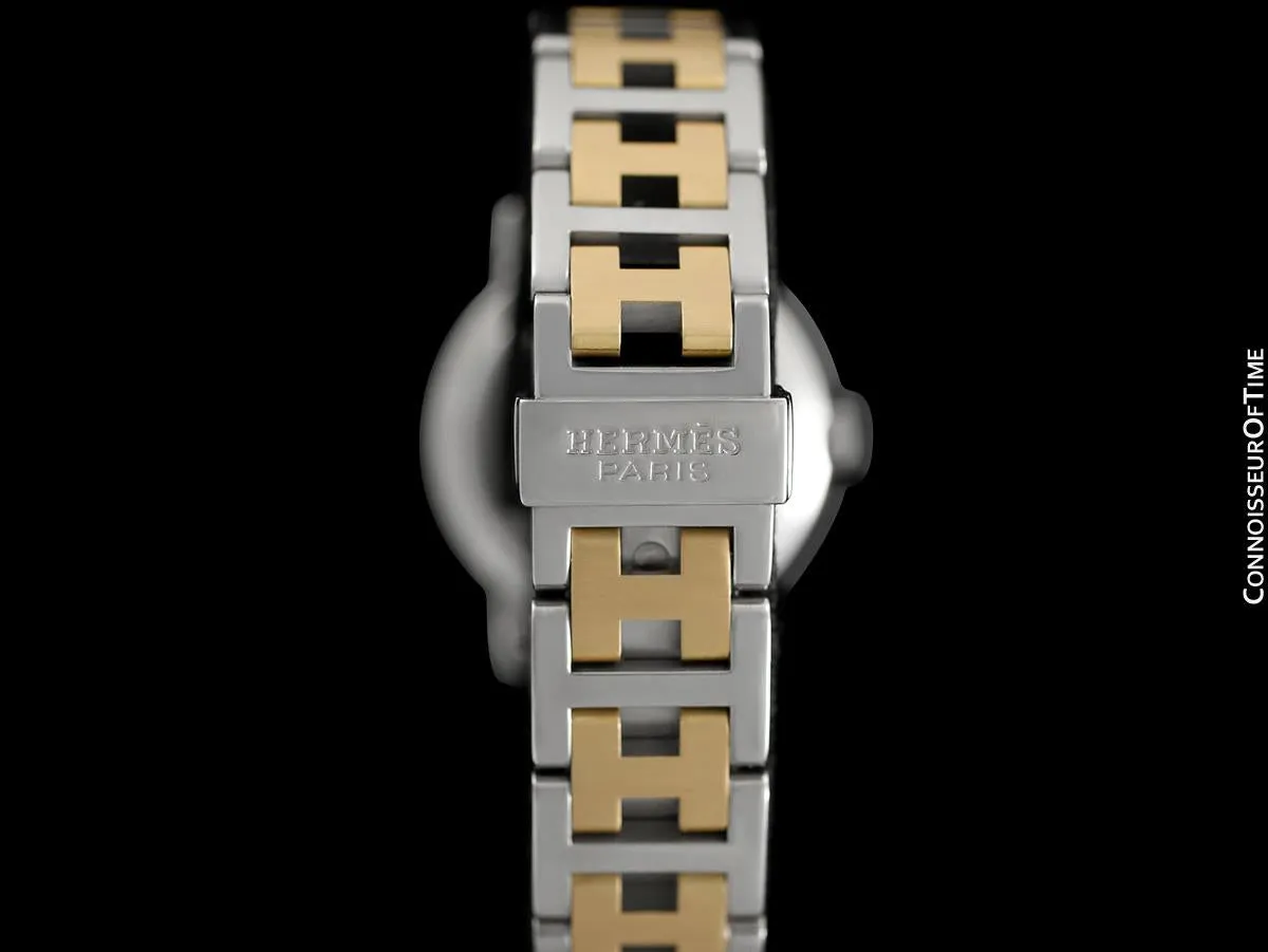 Hermes Ladies Clipper 2-Tone Quartz Watch - Stainless Steel & 18K Gold Plated