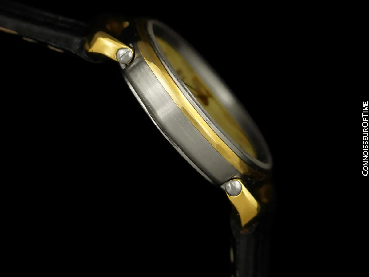 Hermes Pullman Ladies Cream Dial Watch with Date - 18K Gold Plated & Stainless Steel
