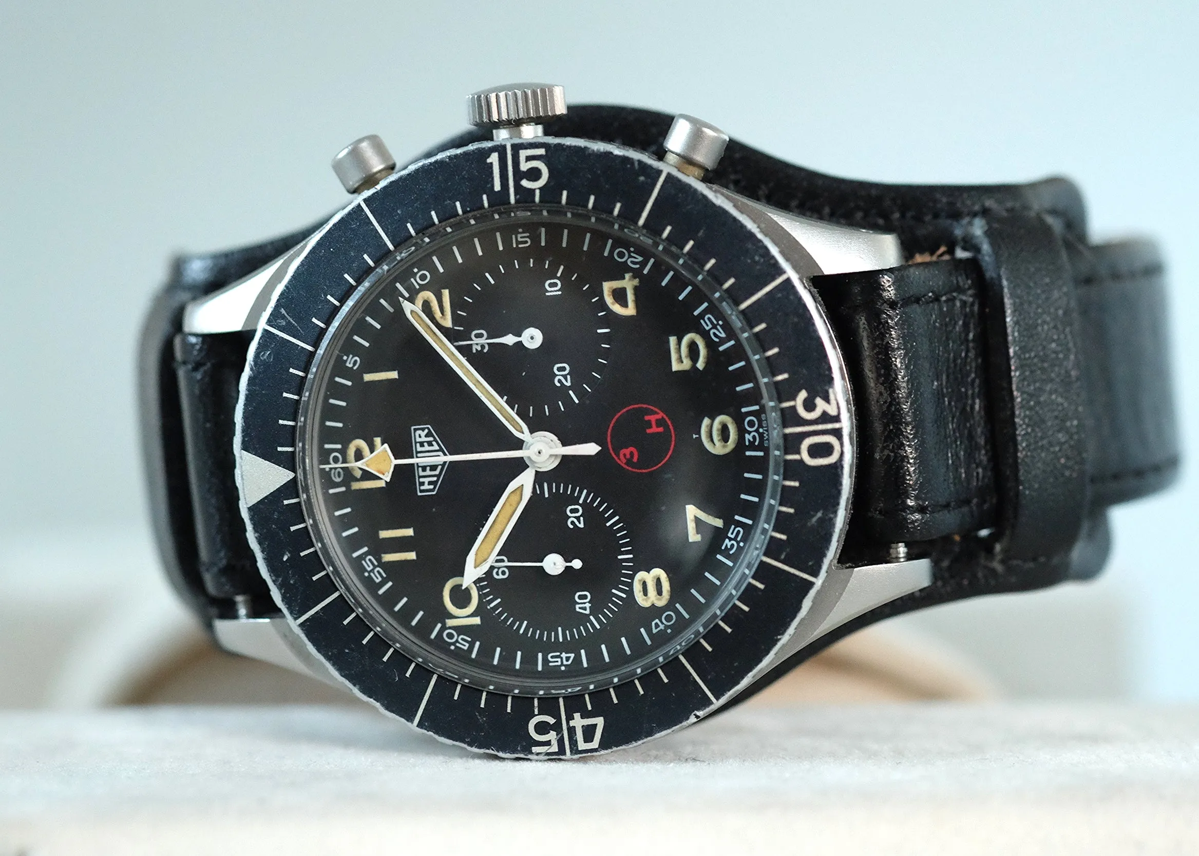 Heuer Bundeswehr Flyback Chronograph with Decommission Papers