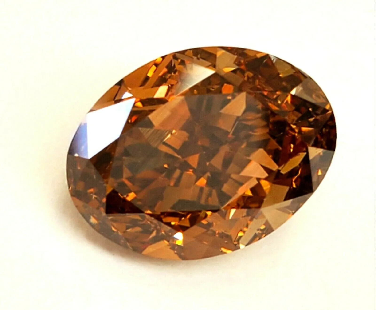 Huge 6CT Natural Diamond Fancy Orange Brown Chocolate Color GIA Certified Oval