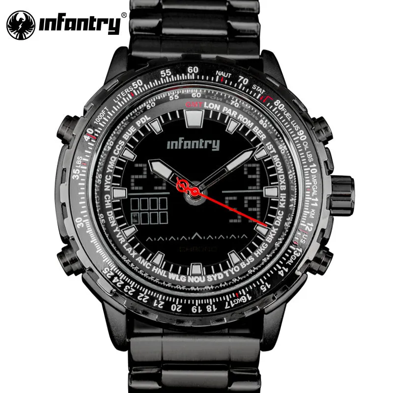 INFANTRY Mens Watches Top Brand Luxury Military Sport Watch Men Digital LED Wristwatch Army Aviator Tactical erkek kol saati