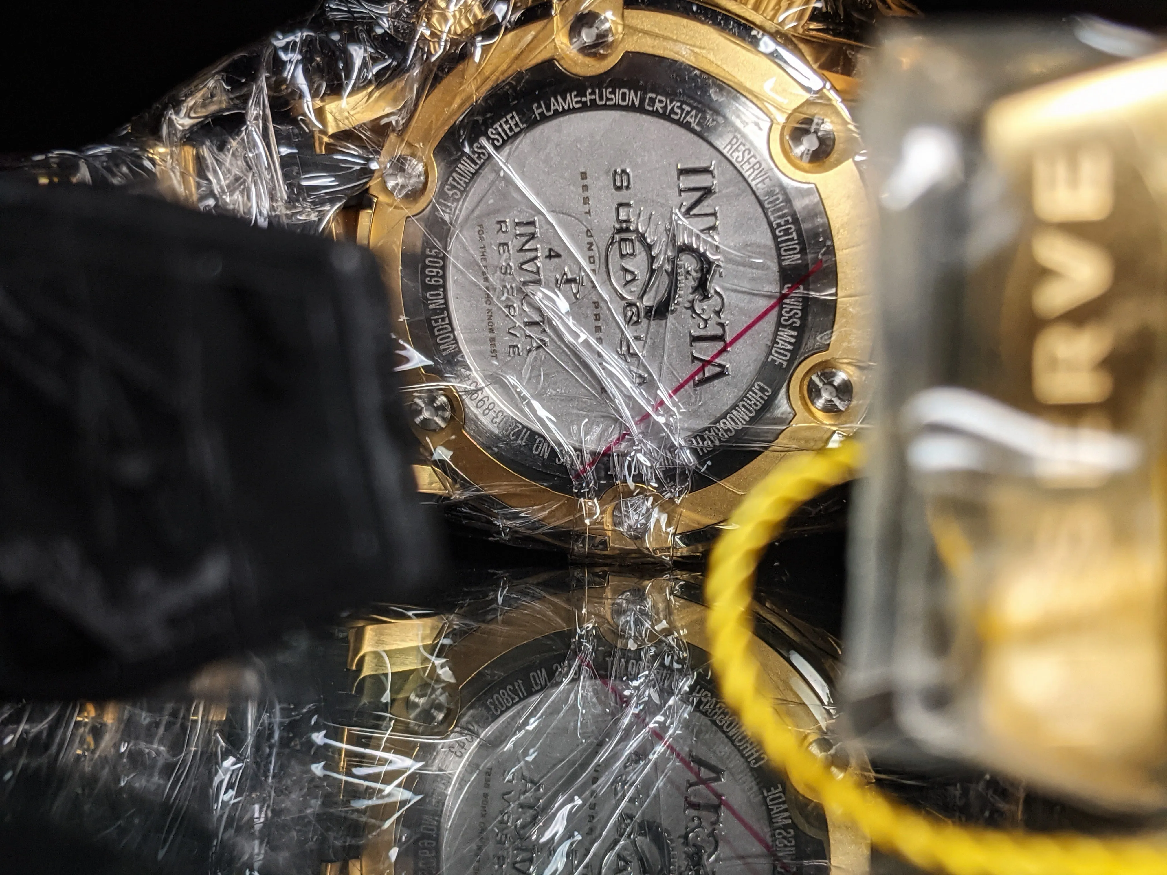 Invicta Reserve Subaqua Model 6905 Gold Plated Swiss Watch NIB