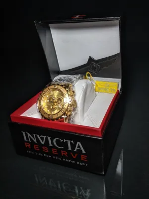 Invicta Reserve Subaqua Model 6905 Gold Plated Swiss Watch NIB