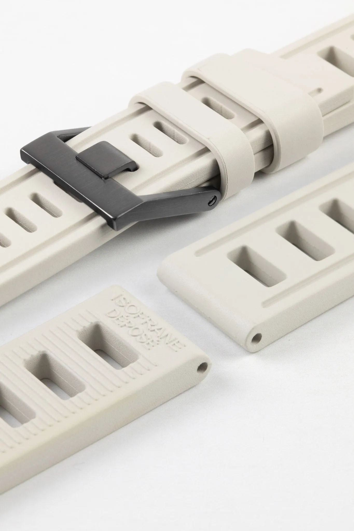 ISOfrane Rubber Dive Watch Strap in LIGHT GREY