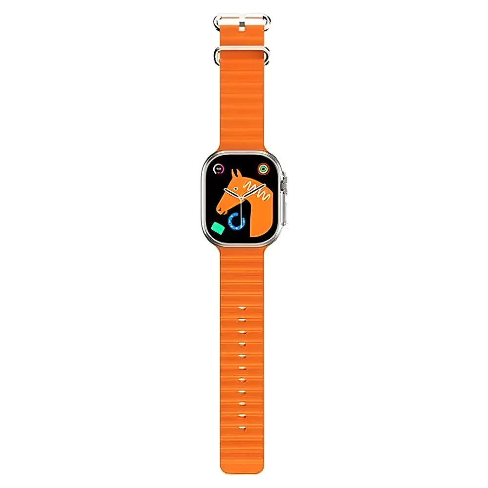 Itel Ultra 2 Sones ISW-12U Smart Watch Silver Case With Orange Silicone Strap