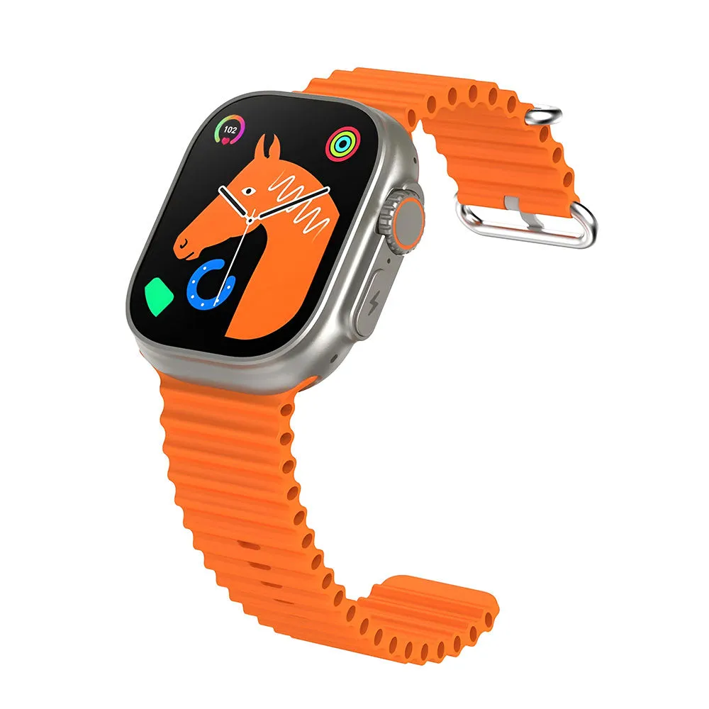Itel Ultra 2 Sones ISW-12U Smart Watch Silver Case With Orange Silicone Strap