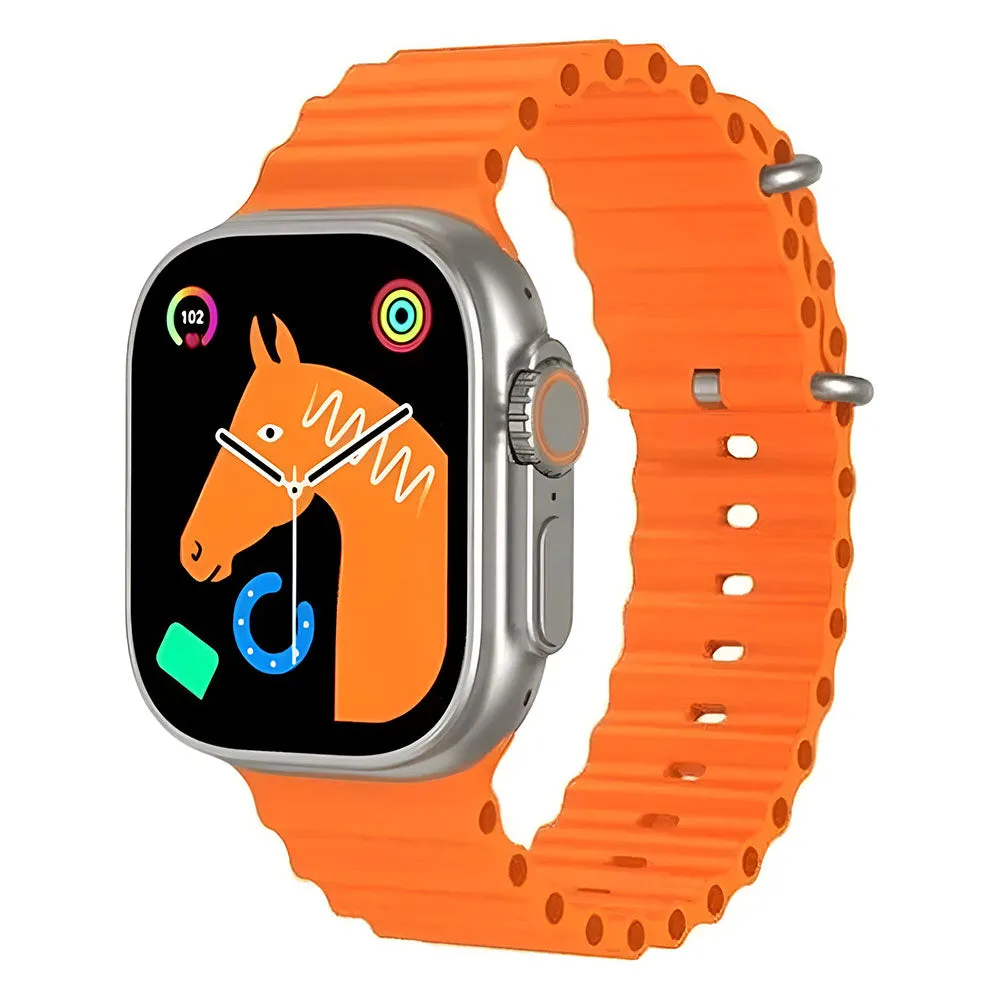 Itel Ultra 2 Sones ISW-12U Smart Watch Silver Case With Orange Silicone Strap