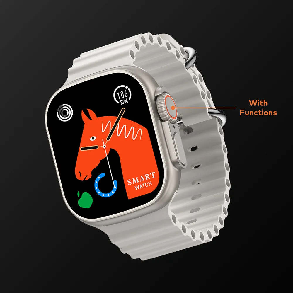 Itel Ultra 2 Sones ISW-12U Smart Watch Silver Case With Orange Silicone Strap